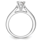 14K White Gold Peg Set 1/3 carat Channel-set Diamond Semi-mount Engagement Ring