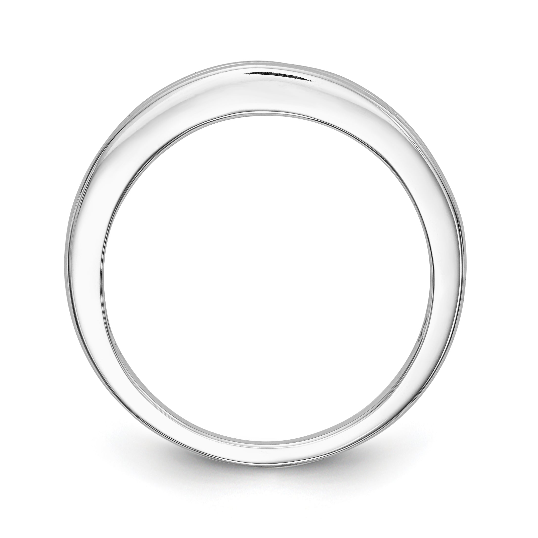 14K White Gold 1/8 carat Channel-set Diamond Complete Wedding Band