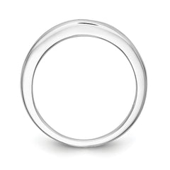 14K White Gold 1/8 carat Channel-set Diamond Complete Wedding Band