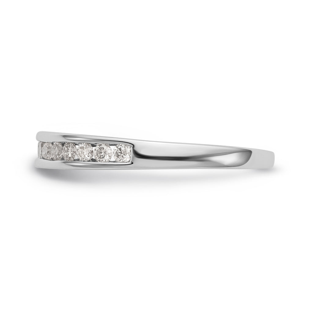 14K White Gold 1/3 carat Channel-set Diamond Complete Wedding Band