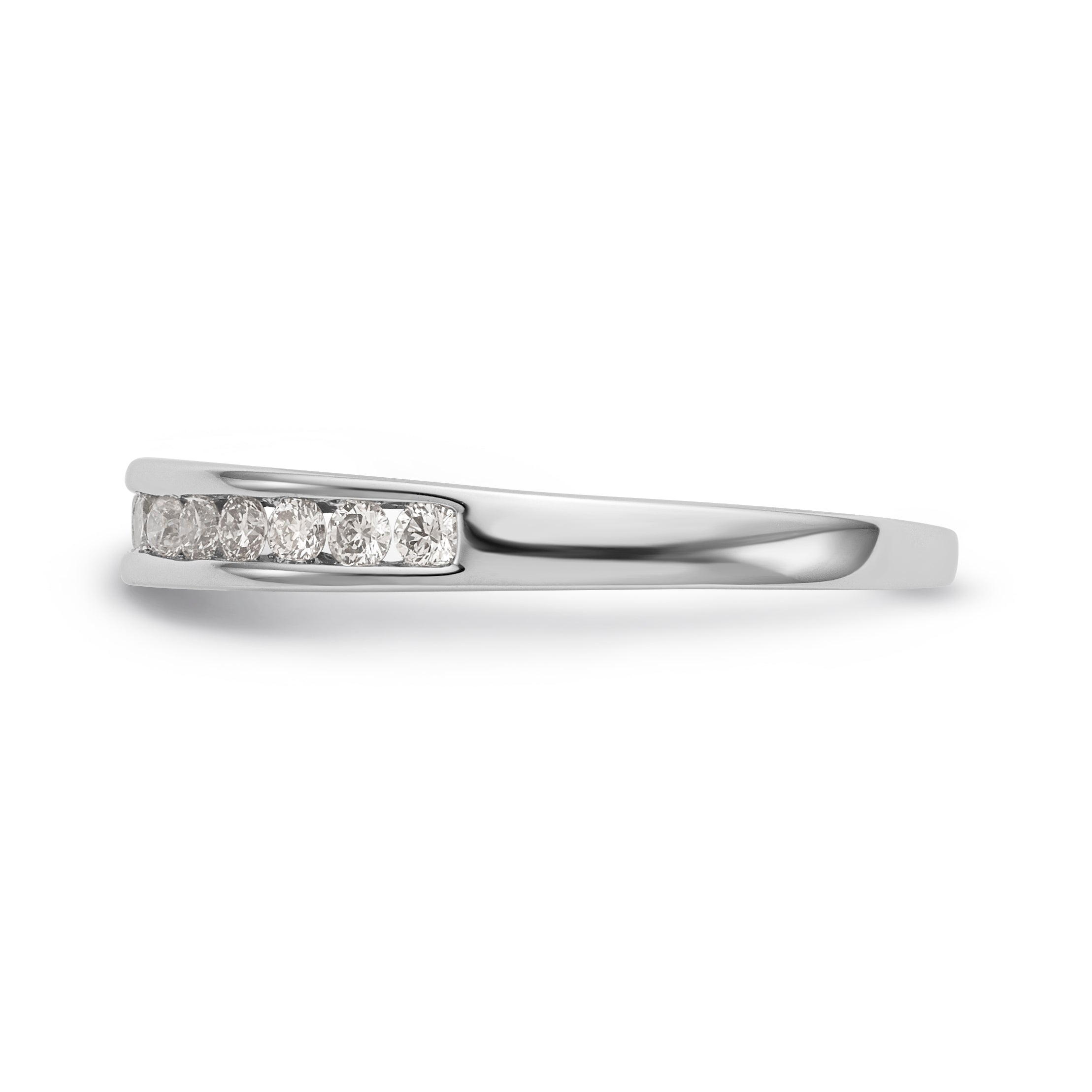 14K White Gold 1/3 carat Channel-set Diamond Complete Wedding Band