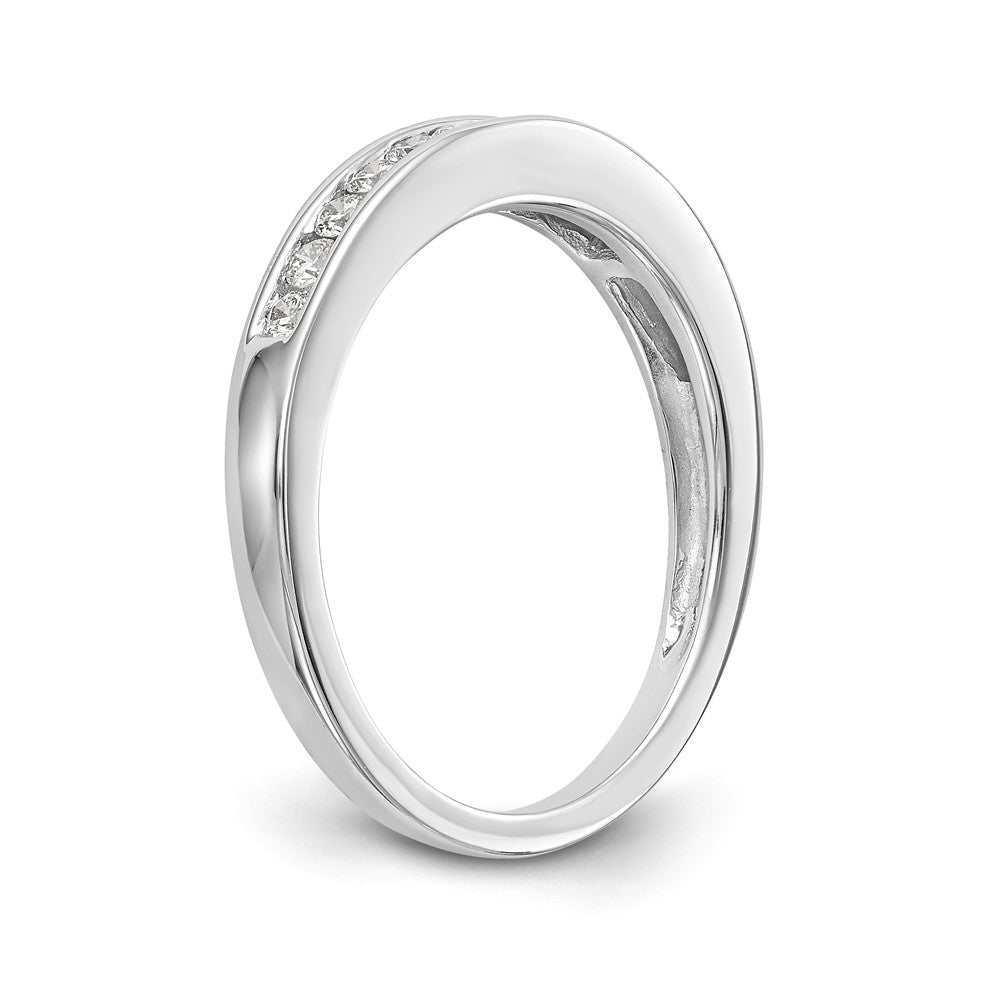 14K White Gold 1/8 carat Channel-set Diamond Complete Wedding Band