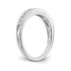 14K White Gold 1/8 carat Channel-set Diamond Complete Wedding Band