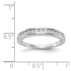 14K White Gold Diamond Wedding Band