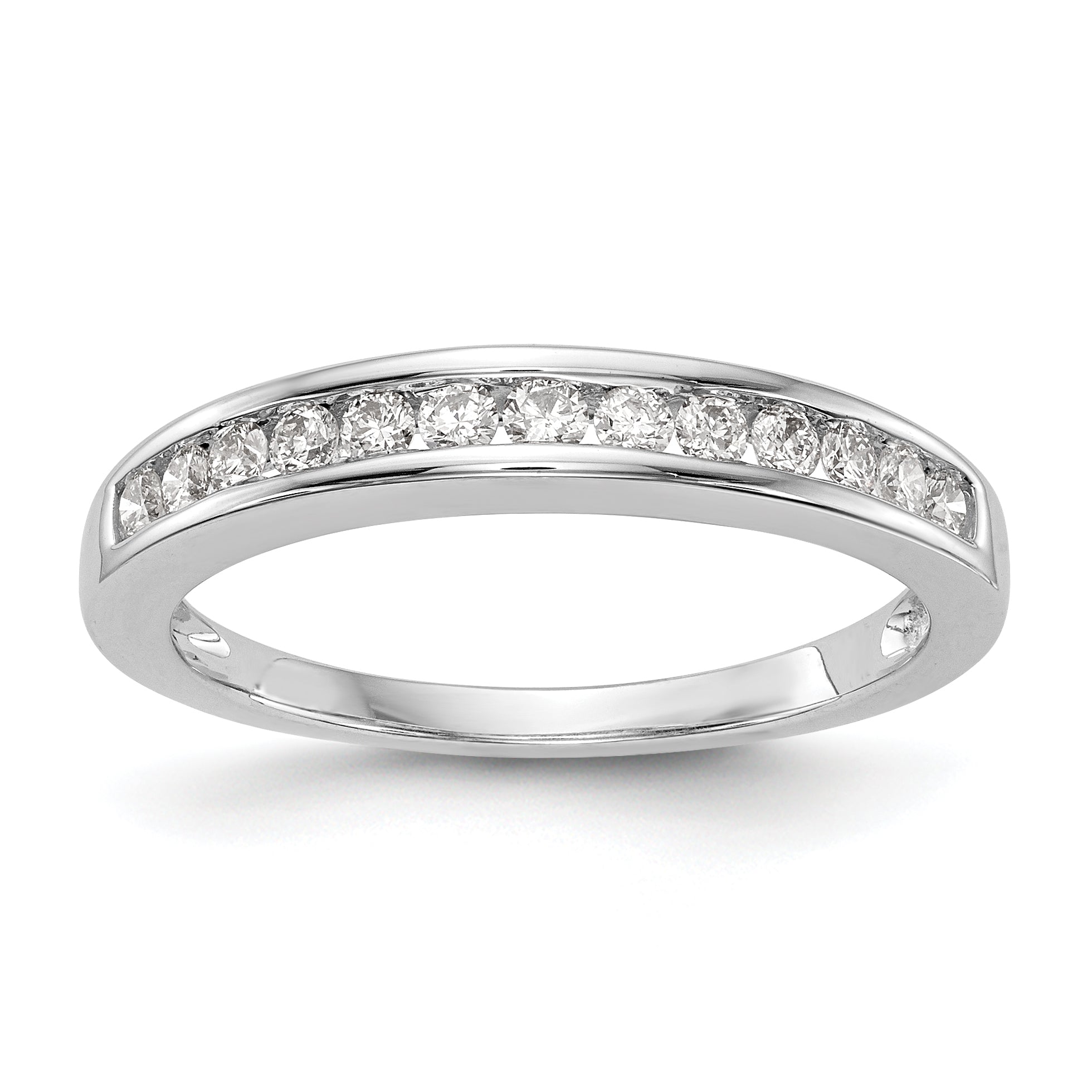 14K White Gold 1/3 carat Channel-set Diamond Complete Wedding Band Main image