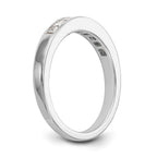 14K White Gold 8-Stone 1/2 carat Princess Diamond Complete Channel Band