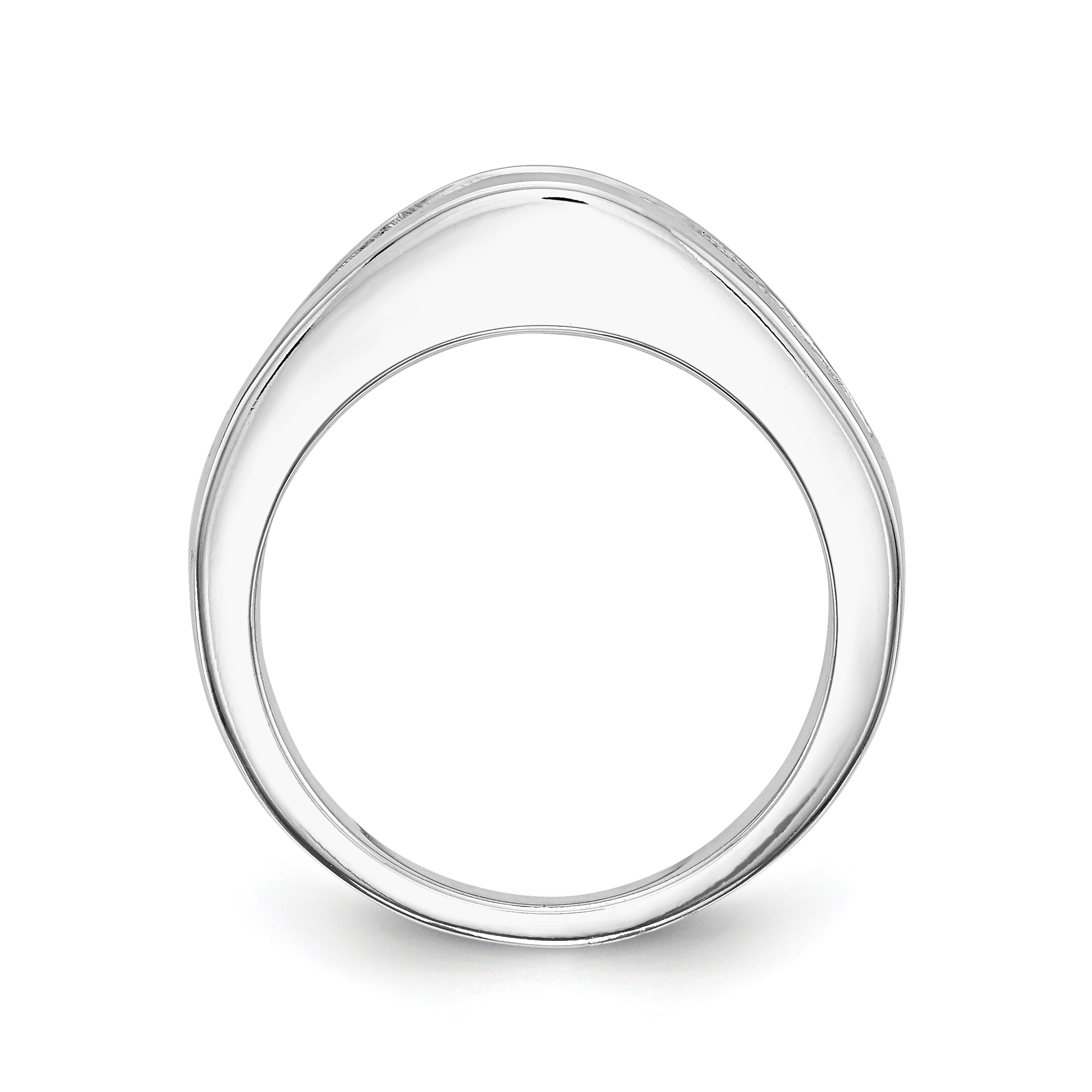 14K White Gold 1 carat Channel-set Princess Diamond Complete Wedding Band Secondary image
