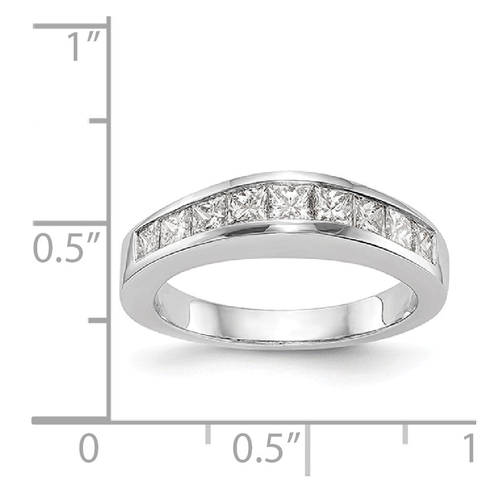 14K White Gold Diamond Wedding Band