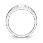 14K White Gold Diamond Wedding Band