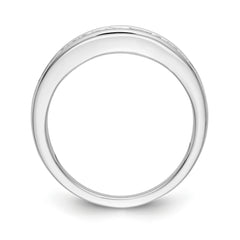 14K White Gold Diamond Wedding Band