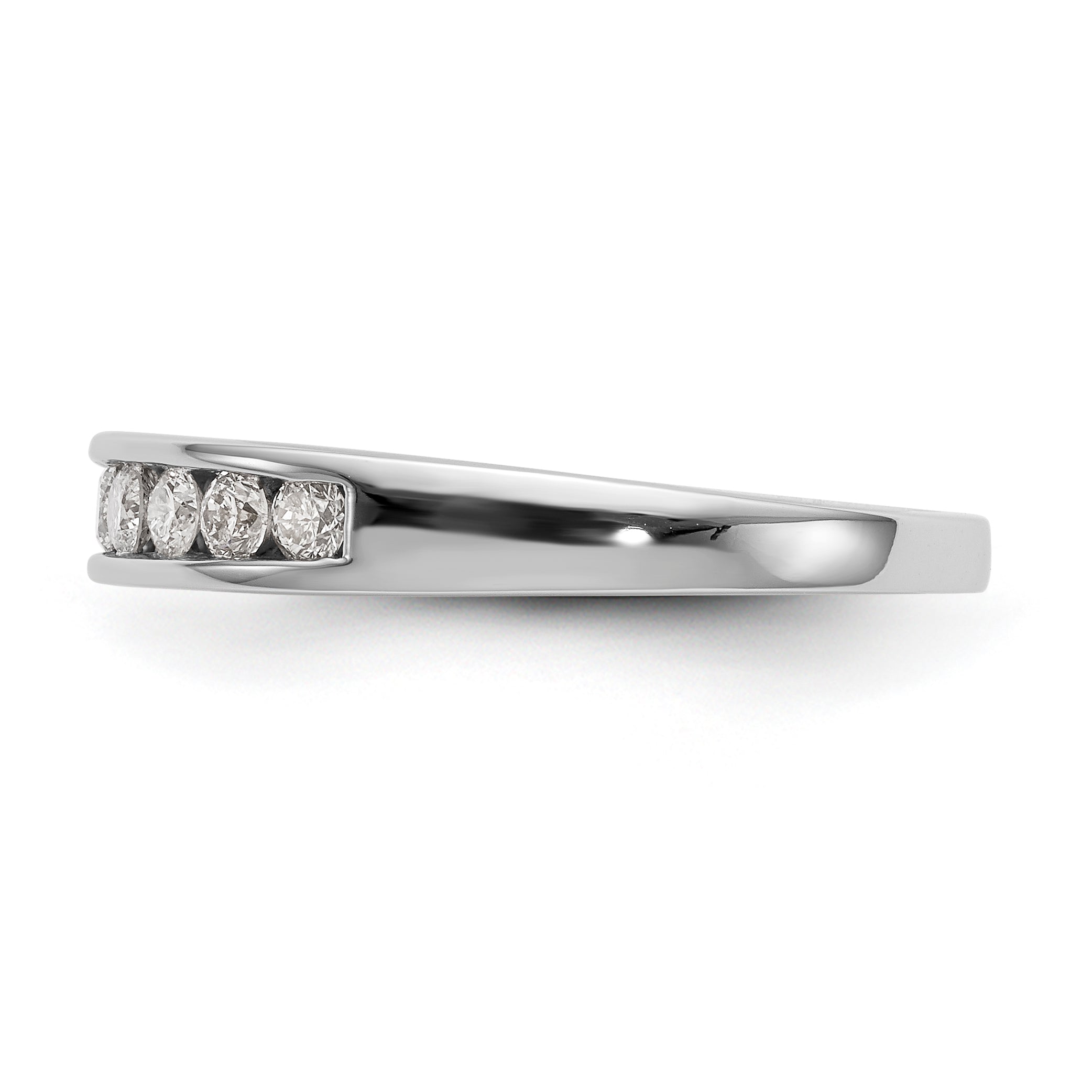 14K White Gold Diamond Wedding Band