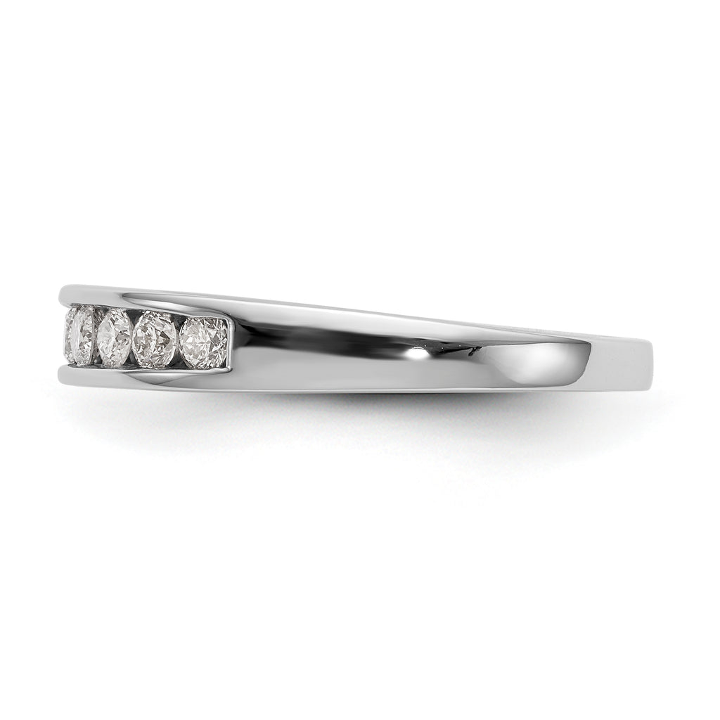 14K White Gold Diamond Wedding Band