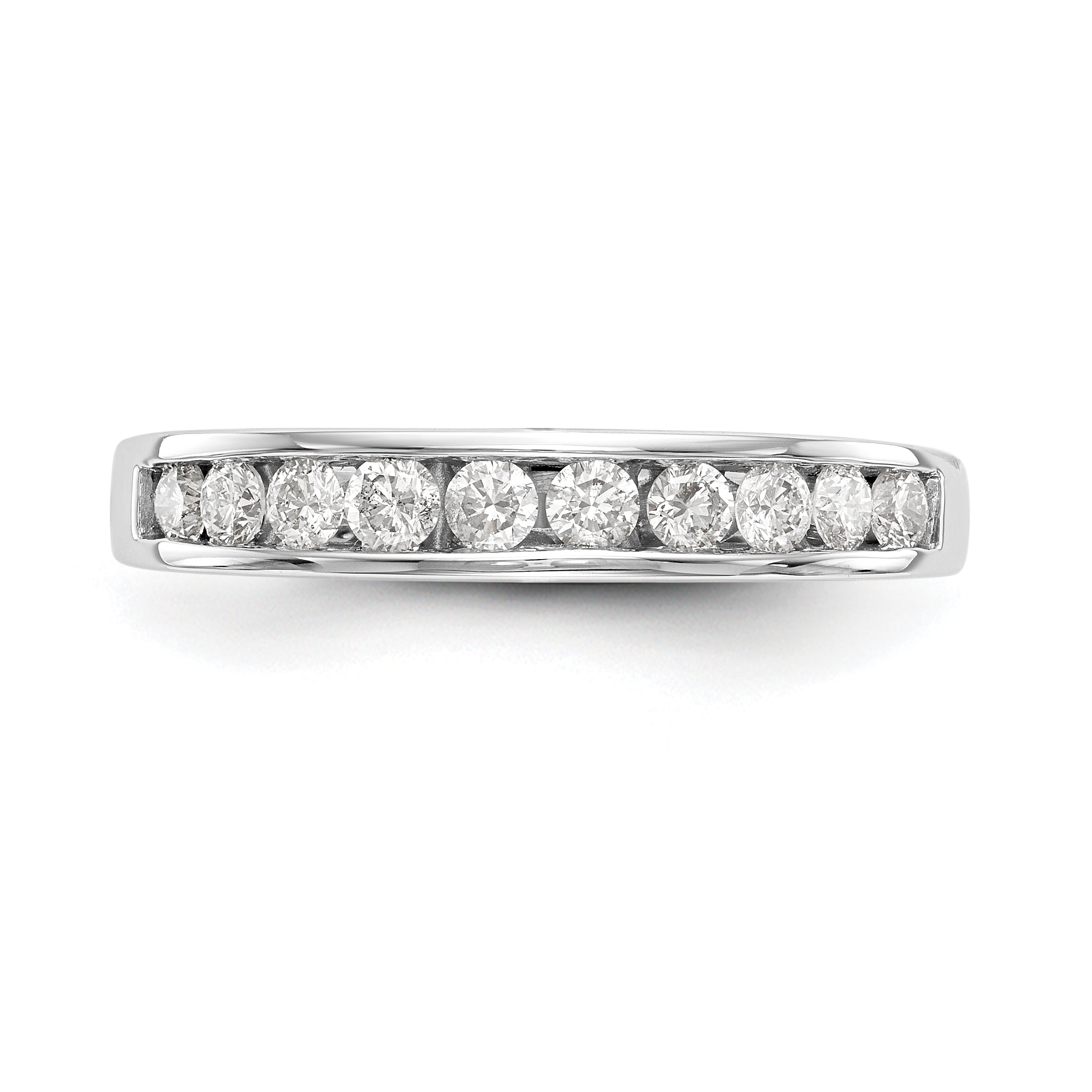 14K White Gold Diamond Wedding Band