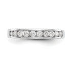 14K White Gold Diamond Wedding Band