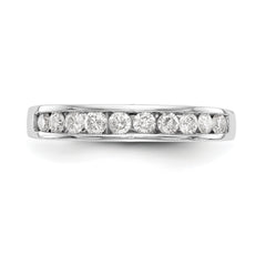 14K White Gold Diamond Wedding Band