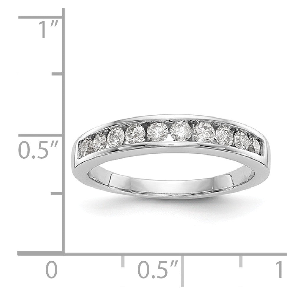 14K White Gold Diamond Wedding Band