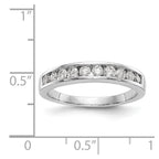 14K White Gold Diamond Wedding Band