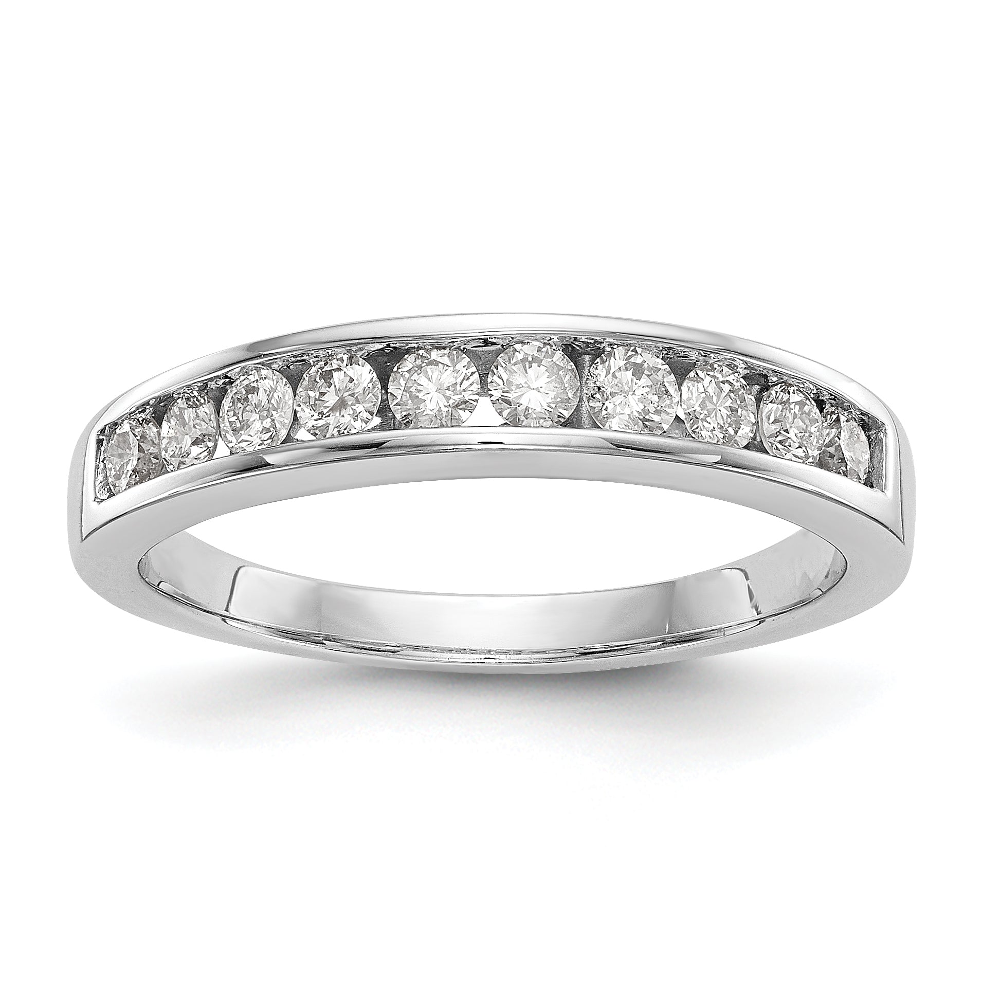 14K White Gold Diamond Wedding Band Main image