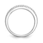 14K White Gold 3/8 carat Round/Baguette Diamond Complete Wedding Band