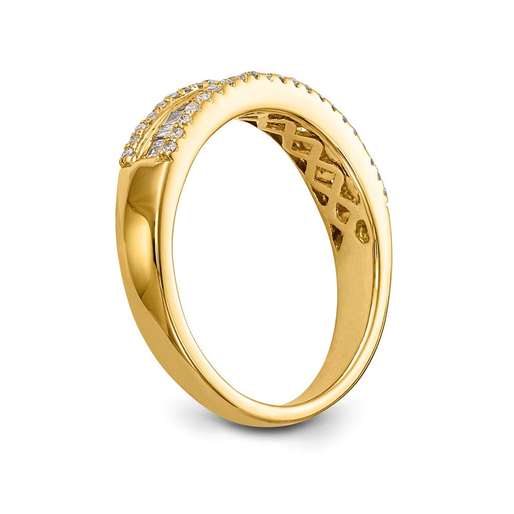 14K White Gold Diamond Wedding Band