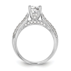 14K White Gold (Holds 3/4 carat (6.00mm) Round Center) 5/8 carat Diamond Semi-Mount Engagement Ring