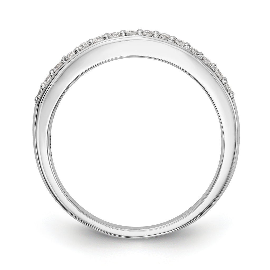 14K White Gold 1/5 carat Diamond Complete Wedding Band