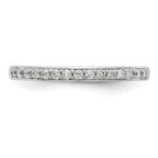14K White Gold 1/5 carat Diamond Complete Wedding Band