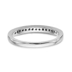 14K White Gold 1/5 carat Diamond Complete Wedding Band