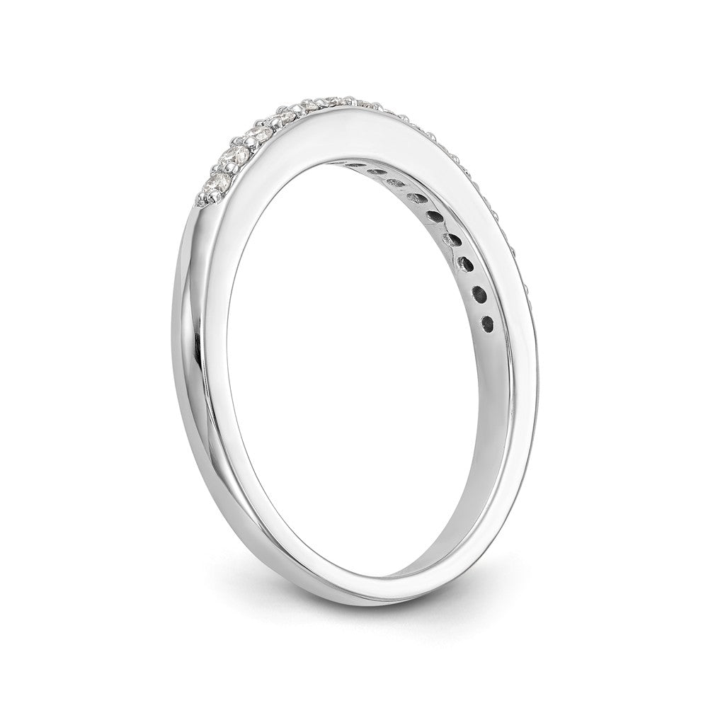 14K White Gold 1/5 carat Diamond Complete Wedding Band