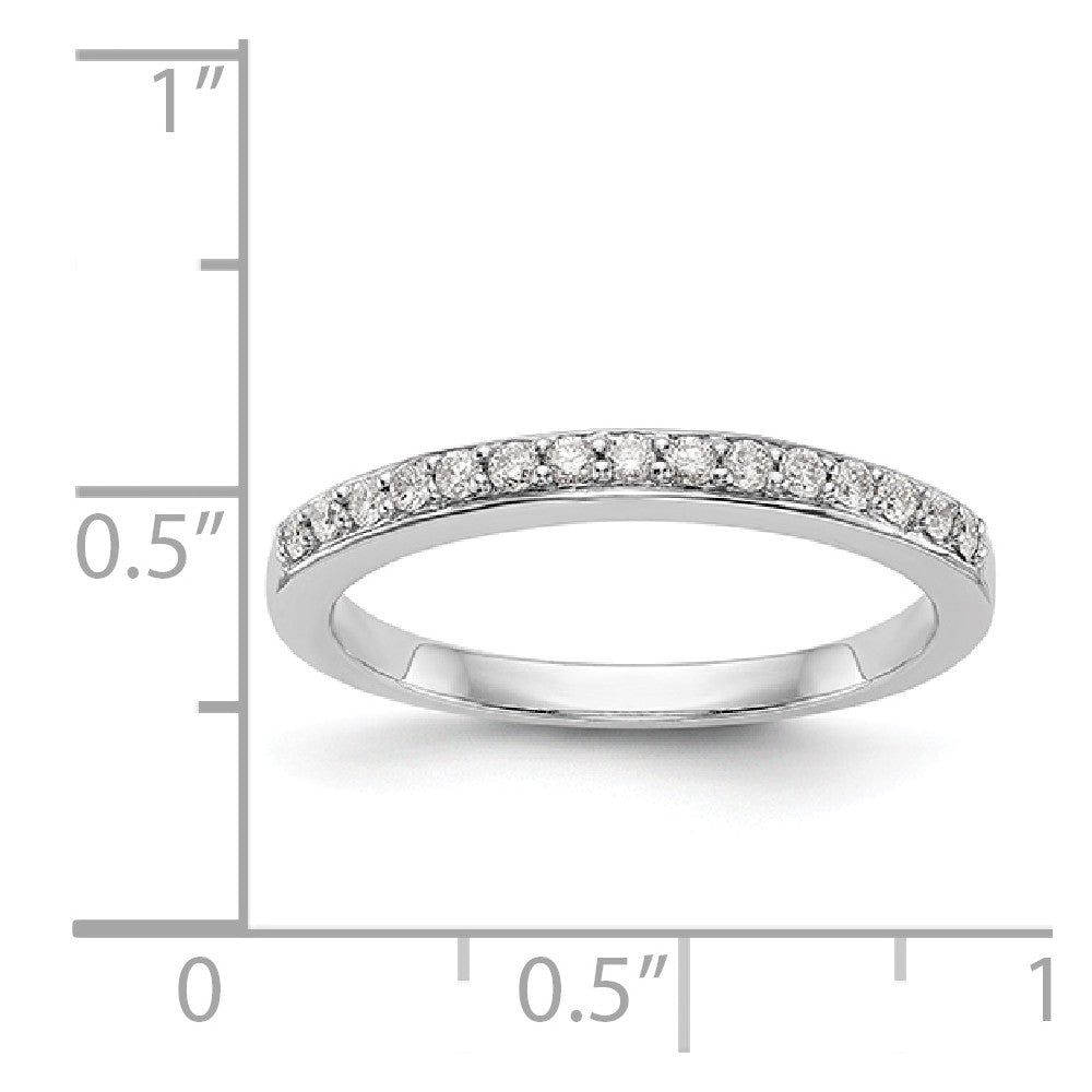 14K White Gold Diamond Wedding Band