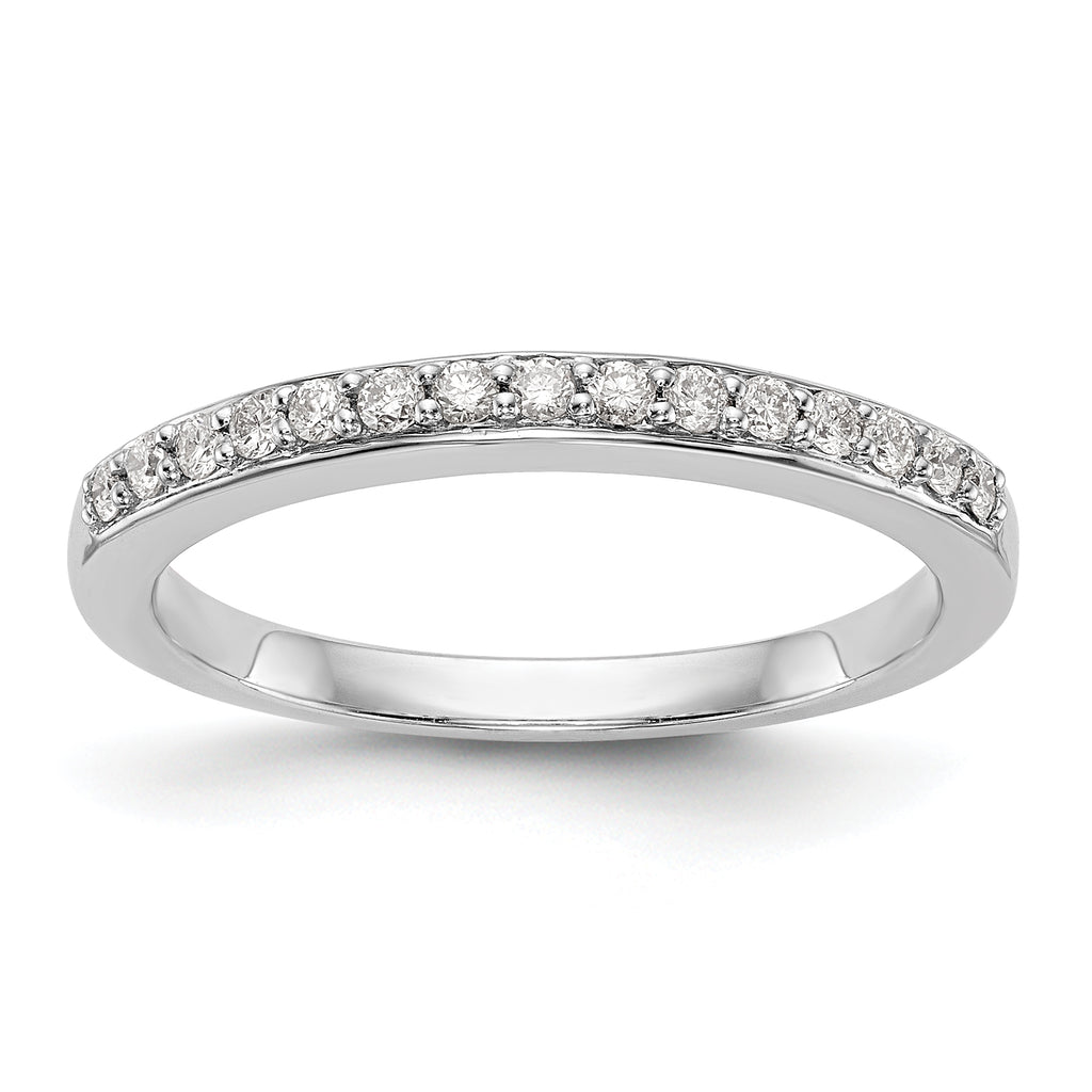 14K White Gold 1/5 carat Diamond Complete Wedding Band