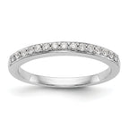 14K White Gold 1/5 carat Diamond Complete Wedding Band