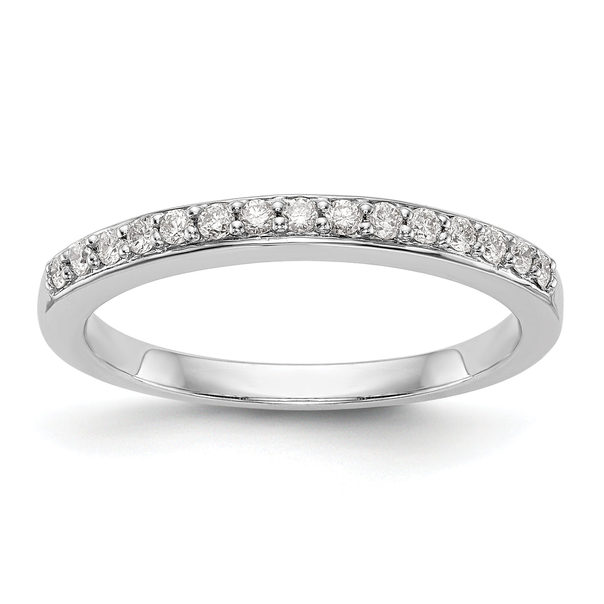14K White Gold 1/5 carat Diamond Complete Wedding Band