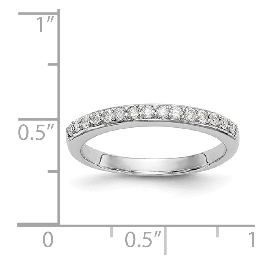 14K White Gold Diamond Wedding Band