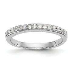 14K White Gold 1/4 carat Diamond Complete Wedding Band