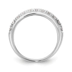 14K White Gold 1/3 carat Diamond Complete Wedding Band