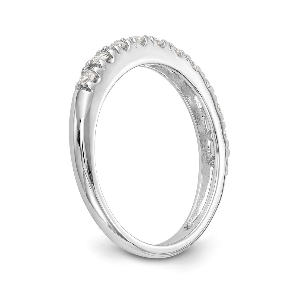 14K White Gold Diamond Wedding Band