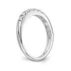 14K White Gold Diamond Wedding Band