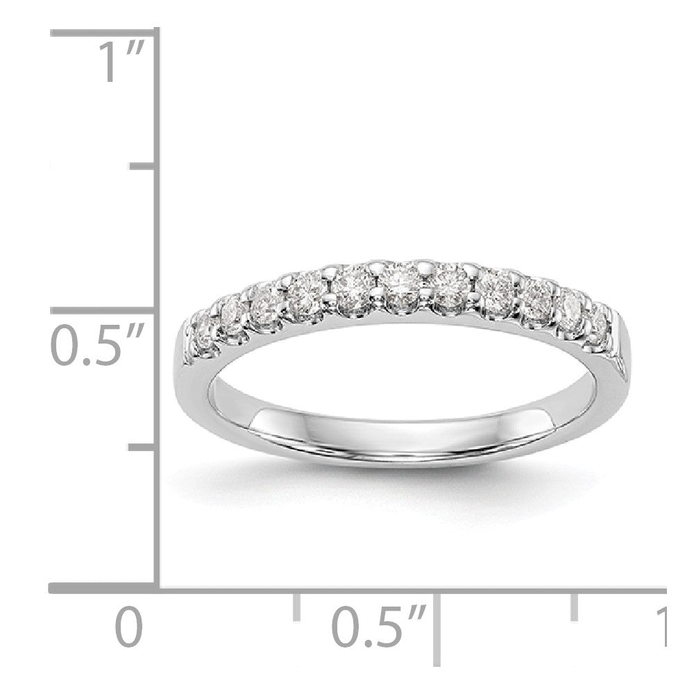 14K White Gold Diamond Wedding Band