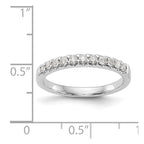 14K White Gold Diamond Wedding Band