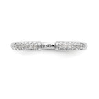 14K White Gold Peg Set 1/8 carat Diamond Semi-mount Engagement Ring