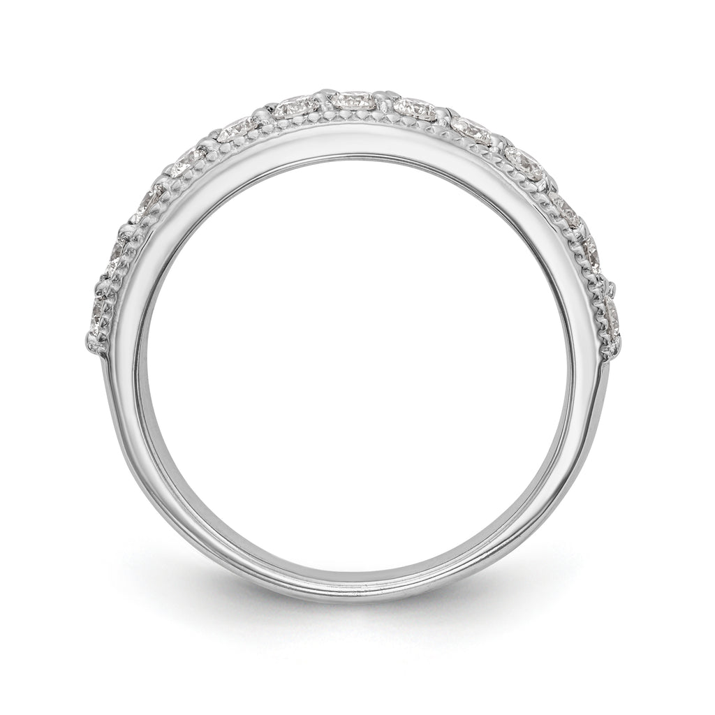 14K White Gold Diamond Wedding Band