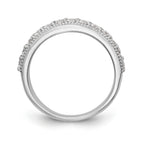 14K White Gold Diamond Wedding Band