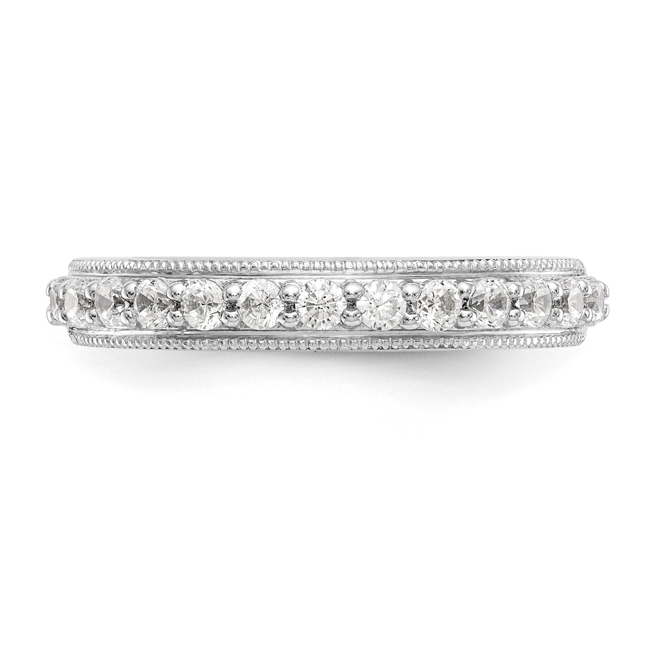 14K White Gold Diamond Wedding Band
