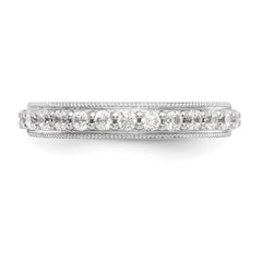 14K White Gold Diamond Wedding Band