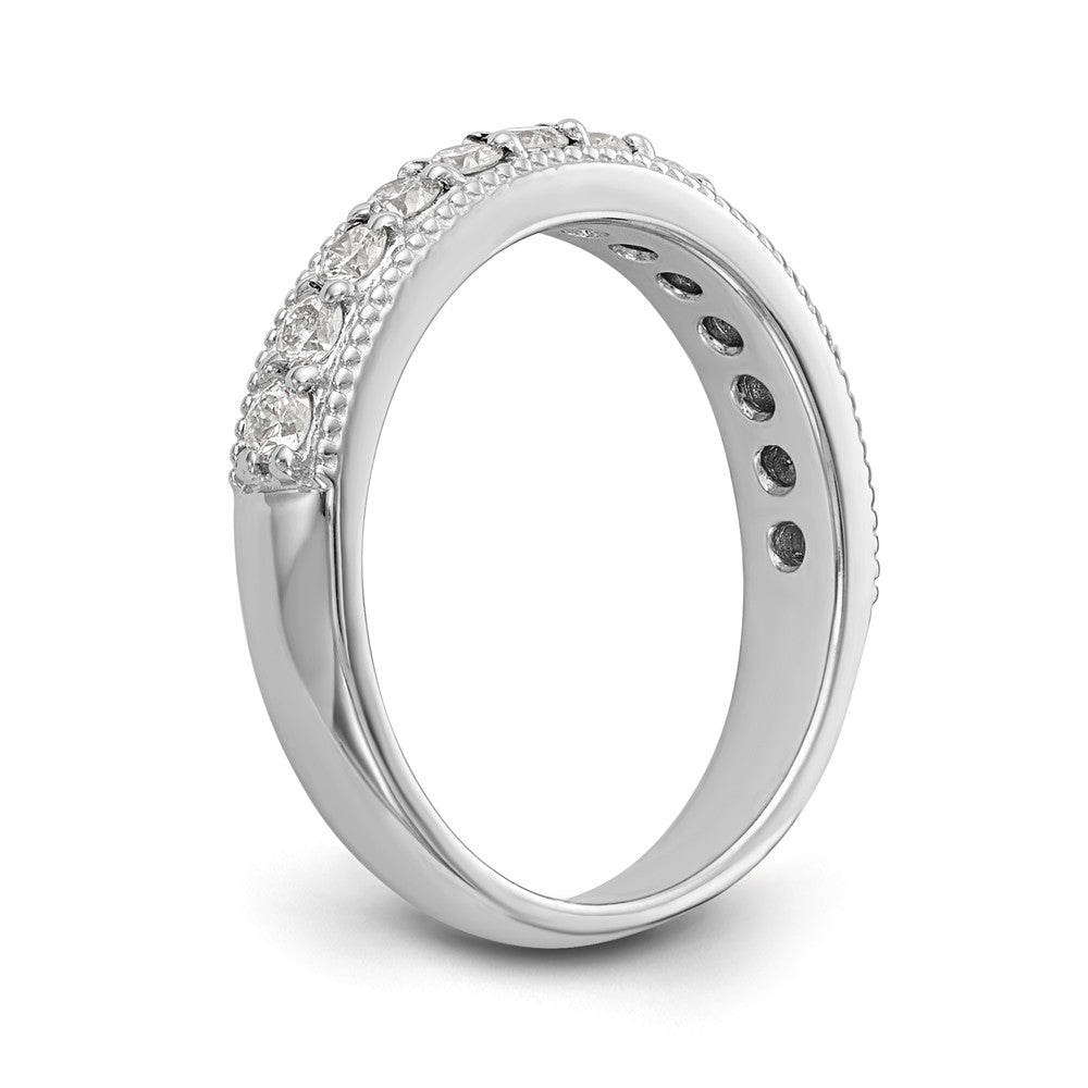 14K White Gold Diamond Wedding Band