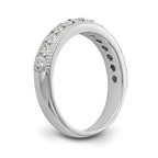 14K White Gold Diamond Wedding Band