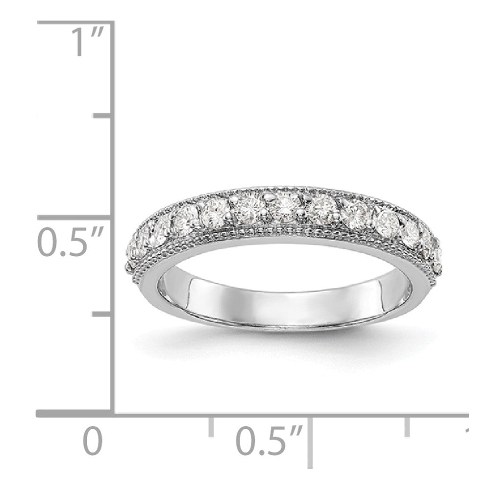 14K White Gold Diamond Wedding Band