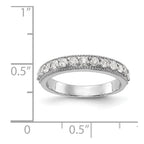 14K White Gold Diamond Wedding Band