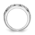 14K White Gold 1/8 carat Diamond Complete Wedding Band